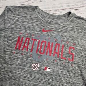 Washington Nationals Nike MLB Authentic Nike Tee Short Sleeve Shirt Mens XL Gray